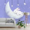 Picture of Hand Made Wallpaper Modern Beautiful Night Sky Cute Rabbit Children's Room Custom Background Wall 