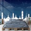 Picture of Hand Made Wallpaper Modern Beautiful Starry Sky Castle Flowers And Moon Cartoon Children's Room Background Wall