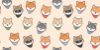 Picture of Hand Made Wallpaper 3D Wall Mural Cute Adorable Puppy Dog Shiba Inu Cartoon Doodle Seamless Pattern Wallpaper Cover Banner