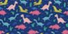 Picture of Hand Made Wallpaper 3D Wall Mural Dinosaurs Seamless Pattern For Kids, Creative Vector Childish Background