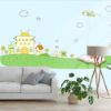 Picture of Hand Made Wallpaper Children Cartoon Drawing Lines Simple Decorative Background Wall